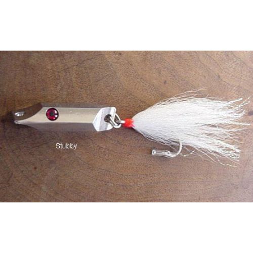 A.O.K Tackle Solid Brass Lure T-Hex Stealth 3oz Mustad Hook 7/0 Tube Tail New